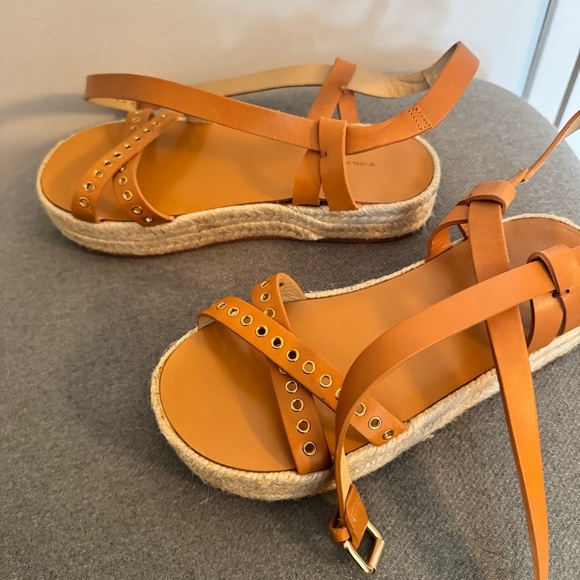 Isabel Marant Melyz Espadrille Studded Platform Rope Sandals - Picture 6 of 8